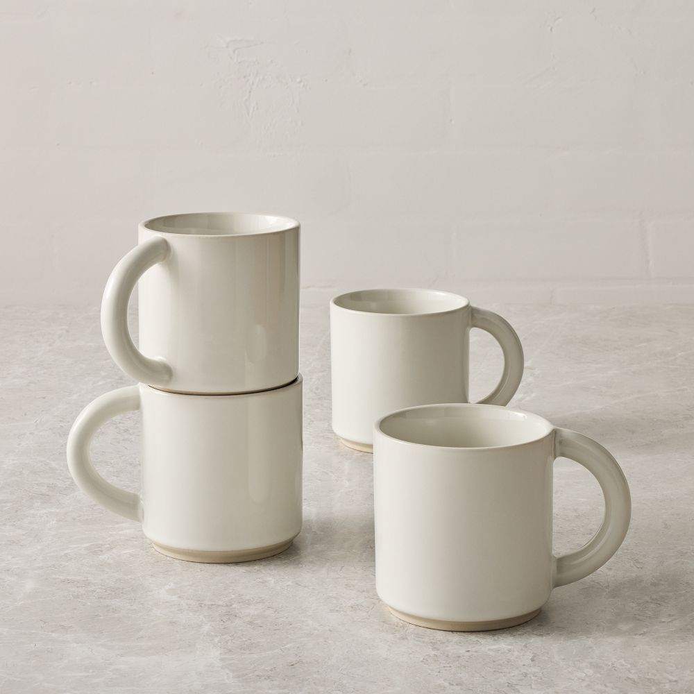 Straight-Sided Stoneware Mug Set of 4