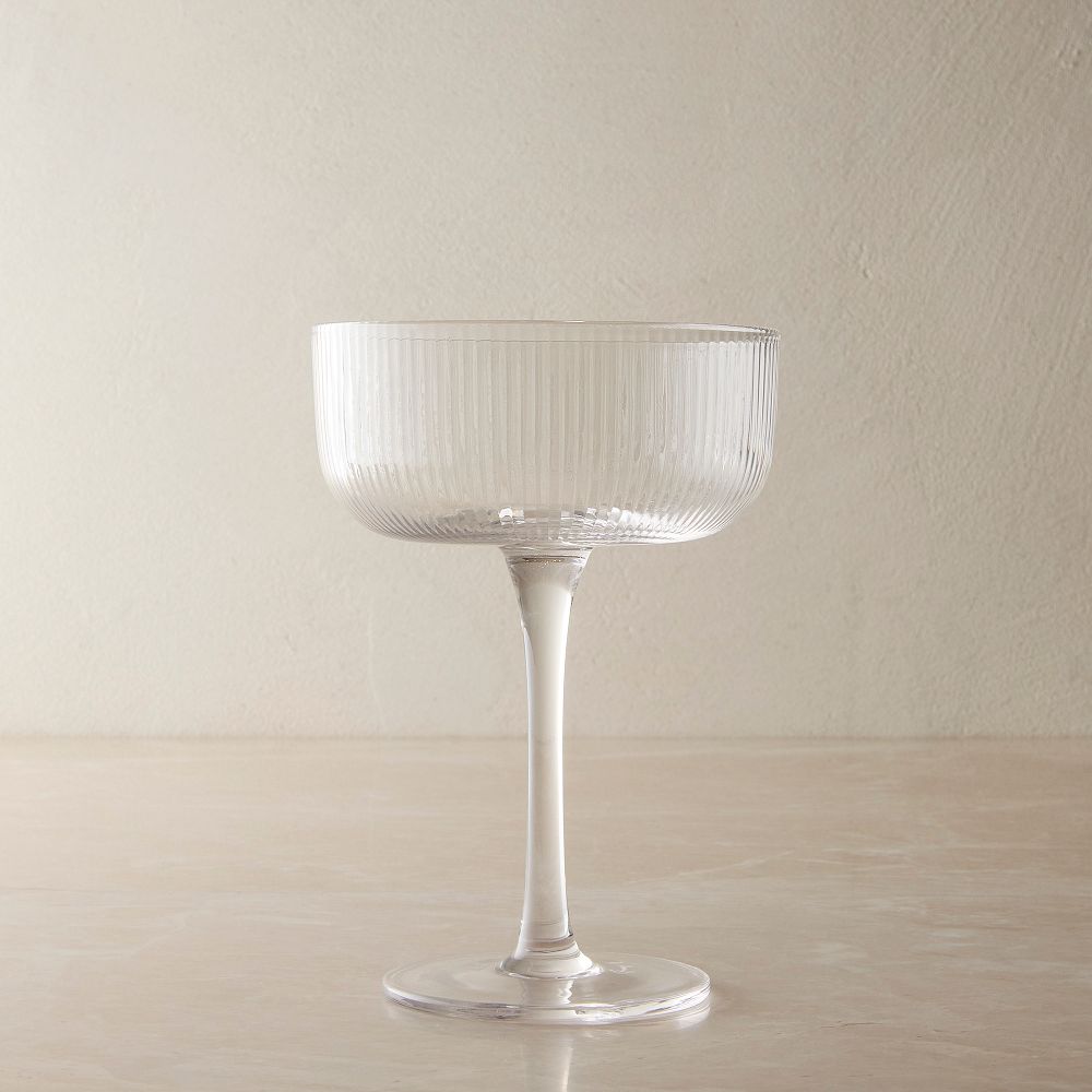 Fluted Coupe Glass - Set of 8