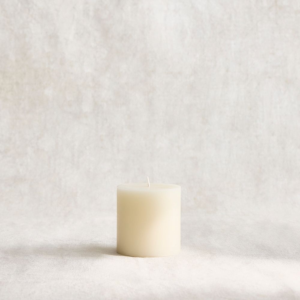 Signature Wax Pillar Candles - Basic Pillar, Ivory, 3X3