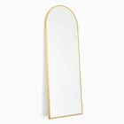 Open Box: Metal Frame Arched Floor Mirror - Antique Brass