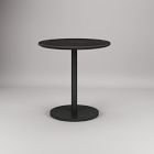 Orbit Restaurant Round Dining Table &ndash; Porcelain w/ Protective Metal Bumper