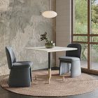 Branch Restaurant Square Dining Table - Porcelain w/ Protective Metal Bumper