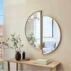 Half-Moon Metal Wall Mirror