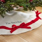 Red Holiday Bows Felt Tree Skirt