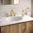 Carved Pattern Double Bathroom Vanity (68&quot;)