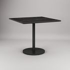 Orbit Restaurant Square Dining Table &ndash; Porcelain w/ Protective Metal Bumper