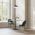 Orbit Restaurant Square Dining Table &ndash; Porcelain w/ Protective Metal Bumper