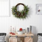 Faux Pine &amp; Pine Cone Wreath