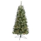 Pre-Lit Faux Slim Cashmere Christmas Tree (5')