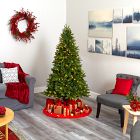 Pre-Lit Faux Sun Valley Fir Christmas Tree (5'&ndash;6')