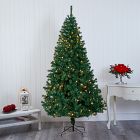 Pre-Lit Faux Northern Tip Pine Christmas Tree (5'&ndash;8')