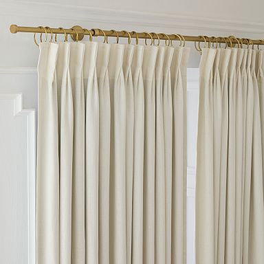 Pleated European Flax Linen Blackout Curtain