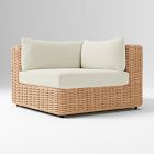 Westport Outdoor Outdoor Sectional Corner Cushion Cover, Crosshatch Weave, Alabaster
