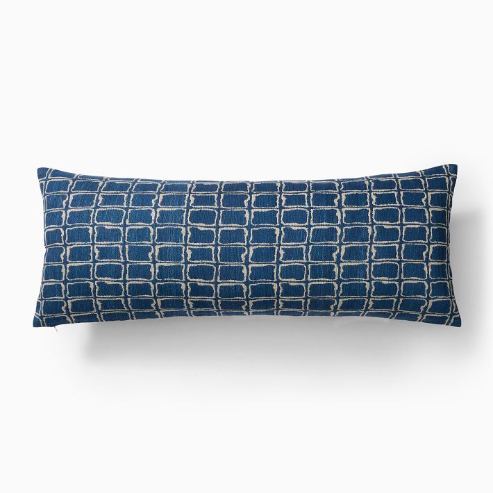 Silk Squares Lumbar Pillow Cover West Elm