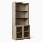 Holmes Modular 2-Door Glass Console w/ Open Hutch (36")