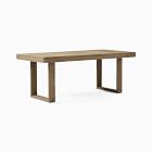 Portside Wood Outdoor Dining Table (76.5") &amp; Benches Set