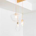 Sculptural 3-Light Geo Chandelier