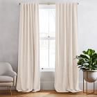 Worn Velvet Curtain - Alabaster