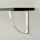 Linear Black Lacquer Wall Shelves with Arch Brackets