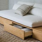 Harwood Storage Sofa w/ 2 Side Tables (111&quot;)