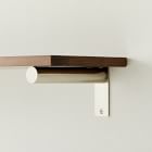 Linear Cool Walnut Wood Wall Shelves with Jordan Brackets