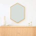 Metal Frame Hexagon Wall Mirror