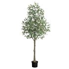 Faux Potted Eucalyptus Tree