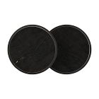 Marble &amp; Wrought Iron Nesting Side Tables (15")