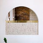 Candice Luter Fleck Half Circle Wall Mirror w/ Fringe