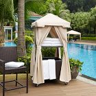 Palm Harbor Outdoor Wicker Towel Valet