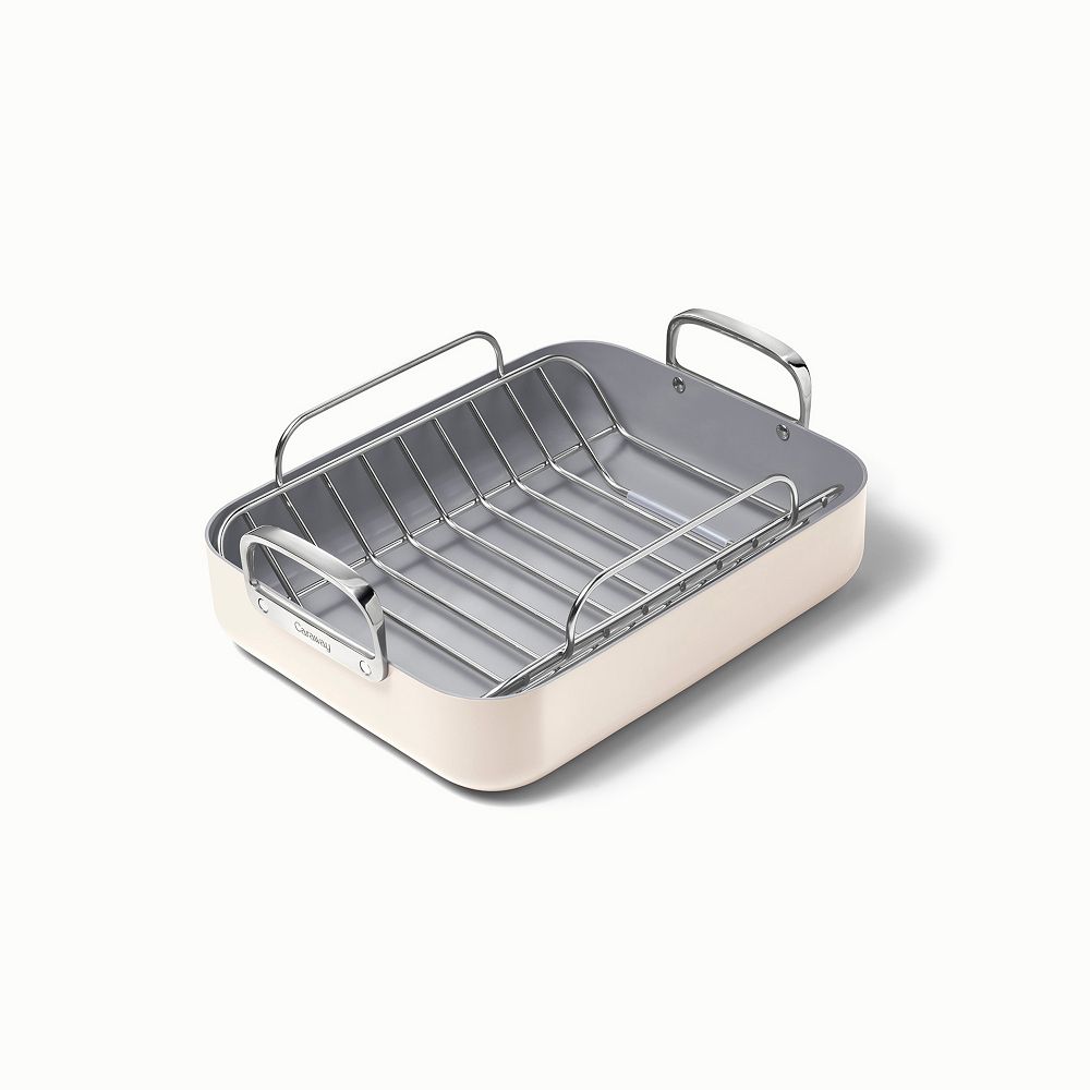 Caraway Roasting Pan w/ Rack - Cream