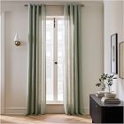 Open Box: European Flax Linen Curtain with Grommets, Celadon, 48x96