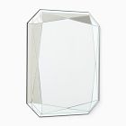 Open Box: Faceted Emerald Cut Wall Mirror, 24"W x 30"H