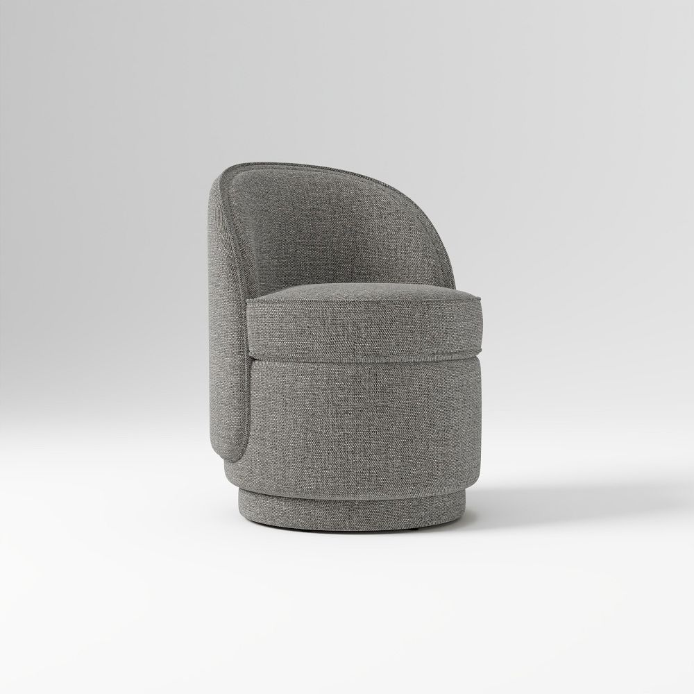 Chase Petite Swivel Chair - Twill Slate - Set of 2