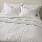 European Flax Linen Box Stitch Quilt &amp; Shams