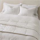 European Flax Linen Box Stitch Quilt &amp; Shams