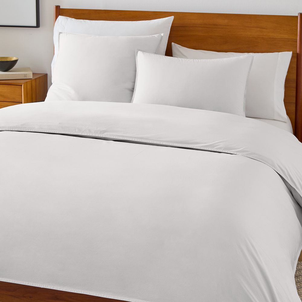 Organic Washed Cotton Percale Duvet Cover & Shams (California King)