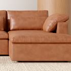 Harmony Modular Leather 2-Piece Sleeper Sectional w/Storage Chaise (123")