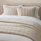 Embroidered Washed Velvet Shams