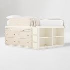 Modernist Captain's Full Bed w/ Desk - Winter Wood