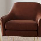 Phoebe Leather Chair - Metal Legs
