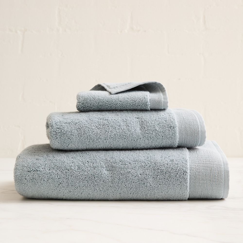 Plush Fibrosoft™ Towel Sets - Denim Blue, Set of 3 - (Bath Towel, Hand Towel, Washcloth)
