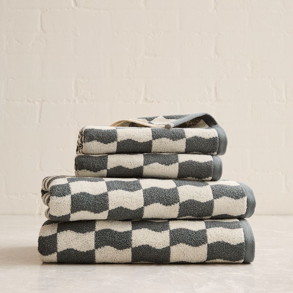 Wavy Blocks Towel Sets