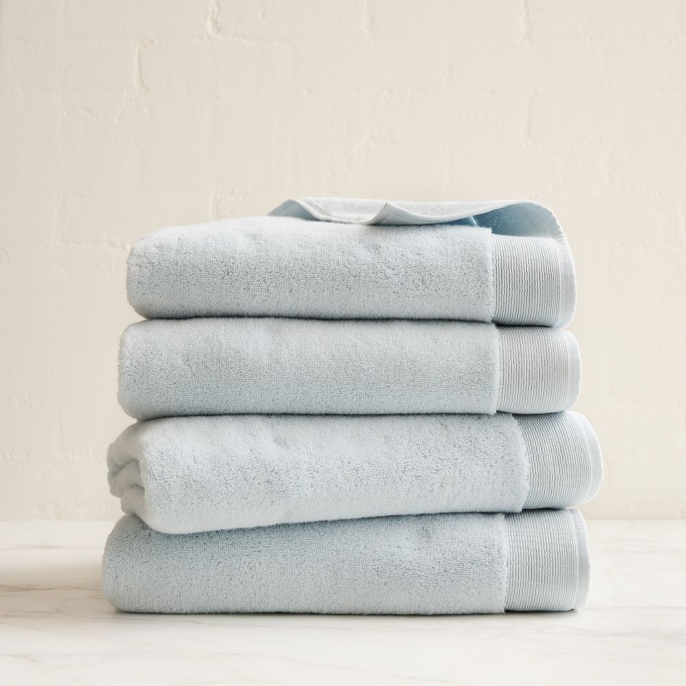 Plush Fibrosoft™ Towel Sets - Soft Blue, Set of 4 - (4 Bath Towels)