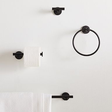 FORIOUS Bathroom Towel Ring Wall Mounted In Black HH0220B - The - View #9