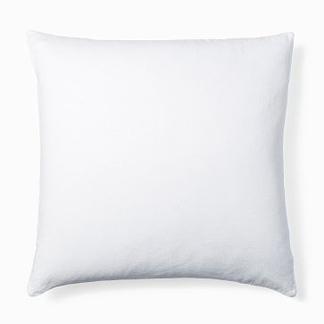 European Flax Linen Euro Sham, White