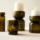 Foundations Olive Glass Candleholders