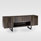 Modern Solid Wood &amp; Iron Media Console