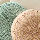 Pleated Stripe Round Pillow