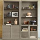 Holmes Modular 2-Door Glass Console w/ Open Hutch (36")